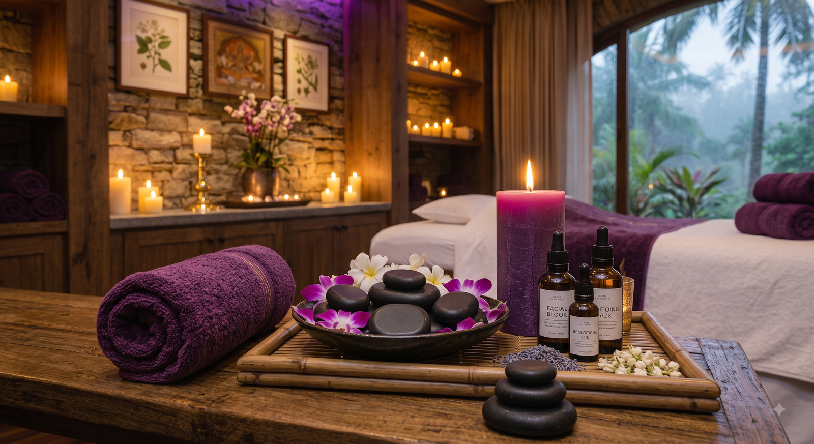 Relaxing environment at The Purple Spa